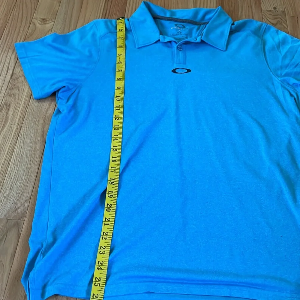 Oakley Polo Shirt Mens Medium Blue Casual Golf Outdoors Hiking - Picture 5 of 9